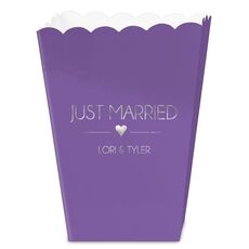 Just Married with Heart Mini Popcorn Boxes