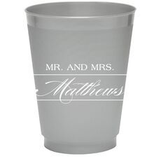 Mr. and Mrs. Colored Shatterproof Cups