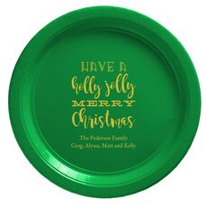 Holly Jolly Christmas Paper Plates