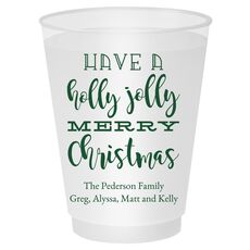 Holly Jolly Christmas Shatterproof Cups