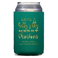 Holly Jolly Christmas Collapsible Koozies