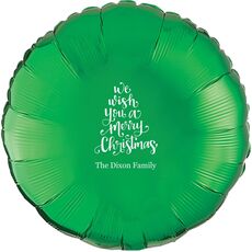 Hand Lettered We Wish You A Merry Christmas Mylar Balloons