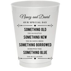 Our Special Day with Names Colored Shatterproof Cups