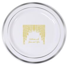 Stunning Streamers Premium Banded Plastic Plates