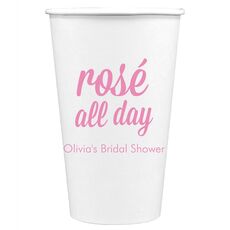Rosé All Day Paper Coffee Cups