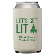 Let's Get Lit Christmas Tree Collapsible Koozies