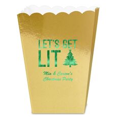 Let's Get Lit Christmas Tree Mini Popcorn Boxes