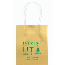 Let's Get Lit Christmas Tree Mini Twisted Handled Bags