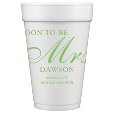 Elegant Soon to be Mrs. Styrofoam Cups