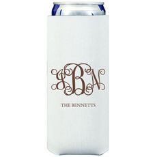 Vine Monogram with Text Collapsible Slim Huggers