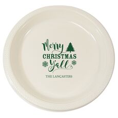 Merry Christmas Y'all Plastic Plates