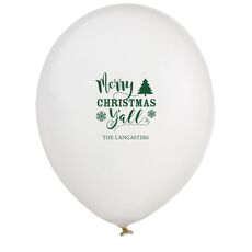 Merry Christmas Y'all Latex Balloons
