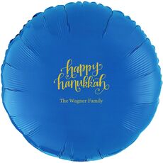 Hand Lettered Happy Hanukkah Mylar Balloons