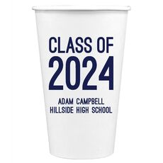 Proud Class of Graduation Paper Coffee Cups