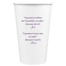 Your Personalized Text Paper Coffee Cups
