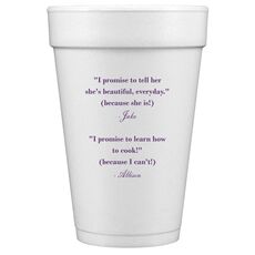 Your Personalized Text Styrofoam Cups