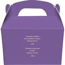 Your Personalized Text Gable Favor Boxes