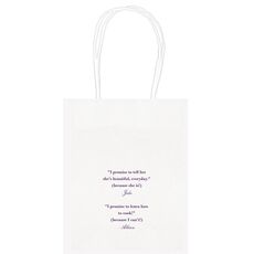 Your Personalized Text Mini Twisted Handled Bags