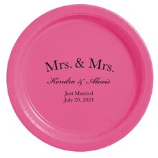 Mrs & Mrs Arched Paper Plates