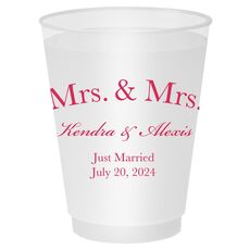 Mrs & Mrs Arched Shatterproof Cups