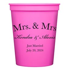 Mrs & Mrs Arched Stadium Cups