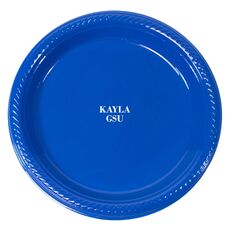 Name and College Initials Plastic Plates