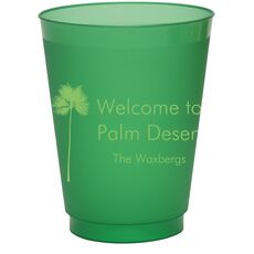 Palm Tree Silhouette Colored Shatterproof Cups