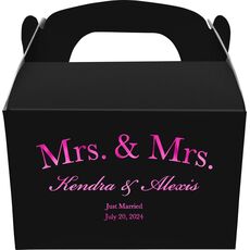 Mrs & Mrs Arched Gable Favor Boxes