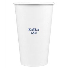 Name and College Initials Paper Coffee Cups