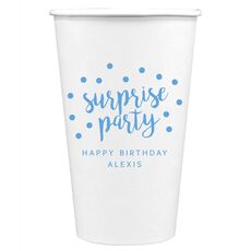 Surprise Party Confetti Dot Paper Coffee Cups