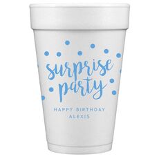Surprise Party Confetti Dot Styrofoam Cups