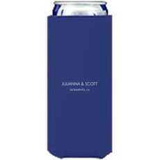 Small Text Collapsible Slim Koozies