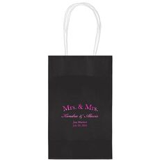 Mrs & Mrs Arched Medium Twisted Handled Bags