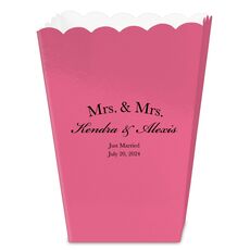 Mrs & Mrs Arched Mini Popcorn Boxes