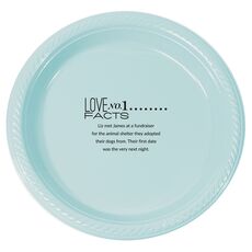 Just the Love Facts Plastic Plates