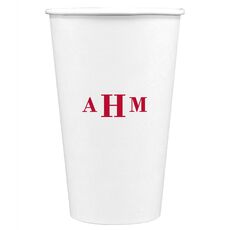 Sophisticated Monogram Paper Coffee Cups