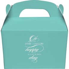 Romantic Oh Happy Day Gable Favor Boxes