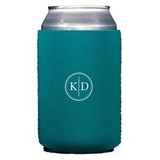 Petite Dotted Circle Duogram Collapsible Koozies