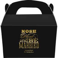 Nosh Drink and Be Married Gable Favor Boxes