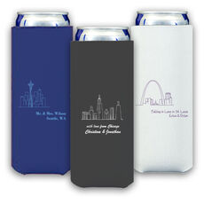 Design Your Own Skyline Collapsible Slim Koozies