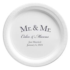 Mr  & Mr Arched Paper Plates