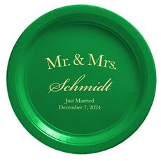 Mr  & Mrs Arched Paper Plates