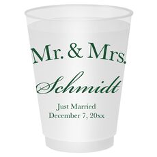 Mr  & Mrs Arched Shatterproof Cups