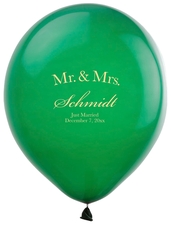 Mr  & Mrs Arched Latex Balloons