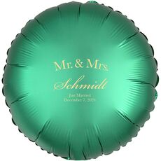 Mr  & Mrs Arched Mylar Balloons