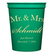 Mr  & Mrs Arched Stadium Cups