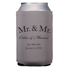 Mr  & Mr Arched Collapsible Koozies