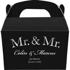 Mr  & Mr Arched Gable Favor Boxes