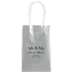Mr  & Mr Arched Medium Twisted Handled Bags
