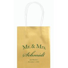 Mr  & Mrs Arched Mini Twisted Handled Bags